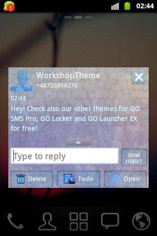 Stained NEON GO SMS Theme screenshot 4