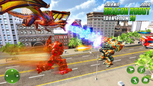 Grand US Dragon Robot Battle 3D screenshot 2