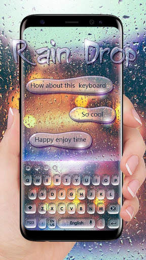 SMS Refreshing Rain Drop keyboard स्क्रीनशॉट 1