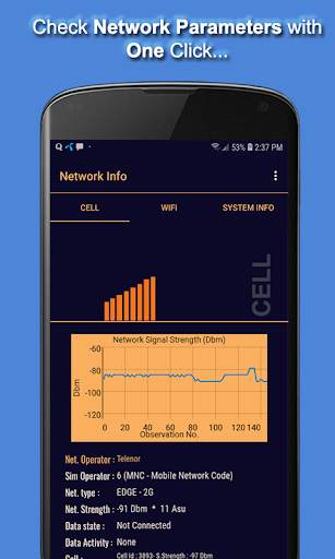 Network Cell Info- 3g, 4g LTE, 5G & Wifi analyzer screenshot 1
