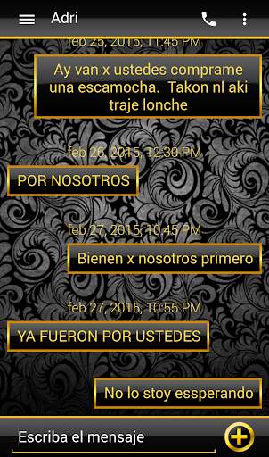 THEME FOR EVOLVESMS GOLD  BLK screenshot 1