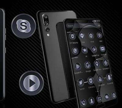 Metal Dark Black Launcher Theme🖤 screenshot 2