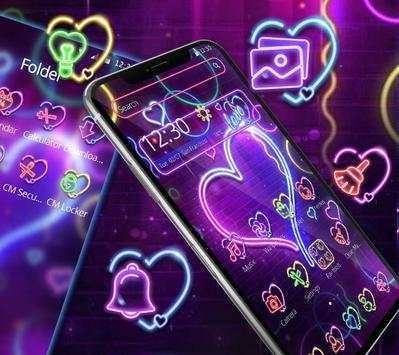 Neon Color Shinie Love Theme screenshot 2