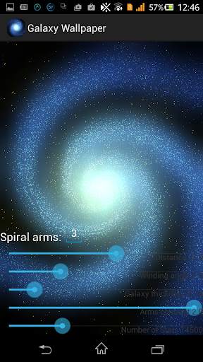 3D Galaxy live wallpaper screenshot 4