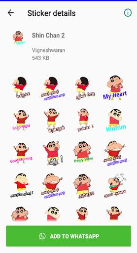 Shin Chan What's Up Stickers App in Tamil screenshot 3