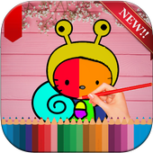 coloring book kitty for girls icon