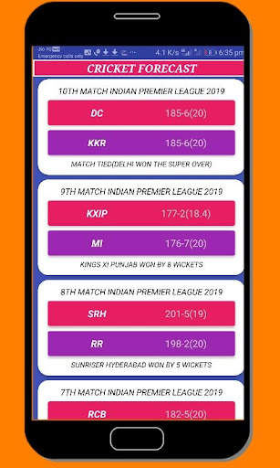cricket forecast ( prediction, BBL ,BPL, IPL,PSL ) screenshot 3