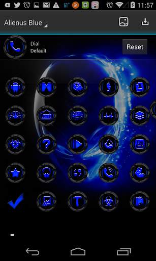 Alien Blue Next Launcher theme screenshot 4