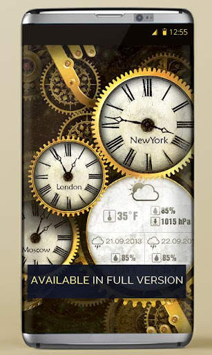 FREE Gold Clock Live Wallpaper screenshot 2