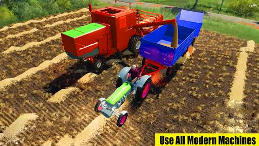 Modern Tractor Farmer Simulator 2021:Tractor Games screenshot 3