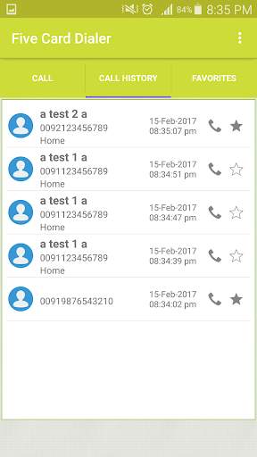Five Card Dialer screenshot 6