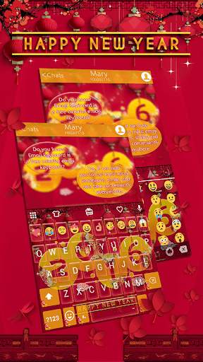 Happy New Year Emoji Keyboard screenshot 2