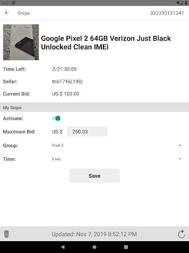 Auction Bid Sniper for eBay - Win more, pay less screenshot 9