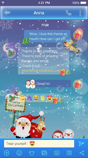 Merry Christmas emoji Keyboard screenshot 2