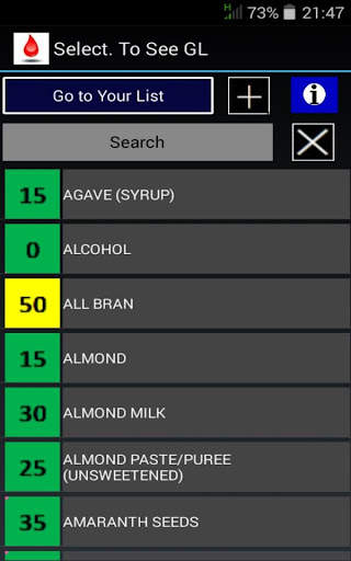 GI and glycemic load Lite screenshot 9