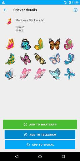 Butterfly Sticker for Telegram WhatsApp Signal 🦋 screenshot 4