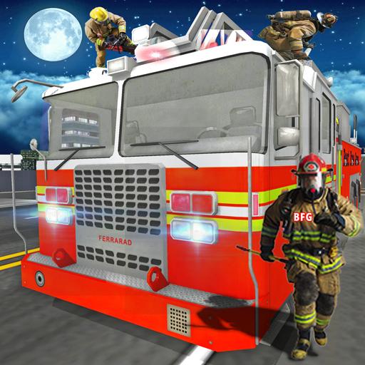 Fire Truck Rescue Driving Sim 3D icon