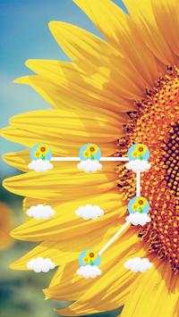 Sunflower APP Lock Theme Flower Pin Lock Screen screenshot 1