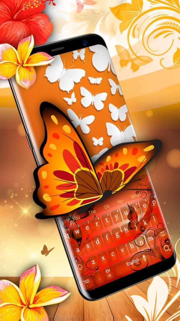 Orange Butterfly Keyboard screenshot 1
