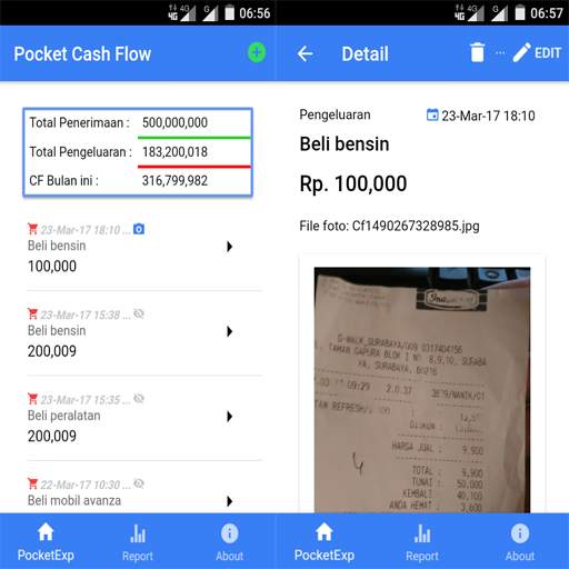Note CashFlow screenshot 1