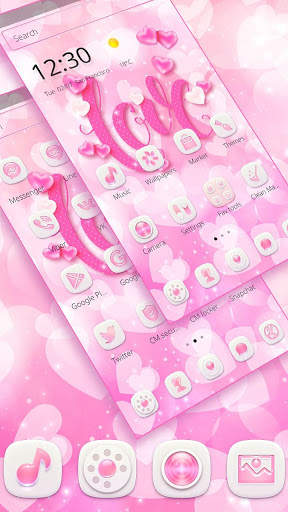 Pink Cute Love Theme screenshot 2