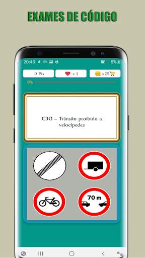 Sinais de trânsito (JOGO): Codigo da estrada स्क्रीनशॉट 1