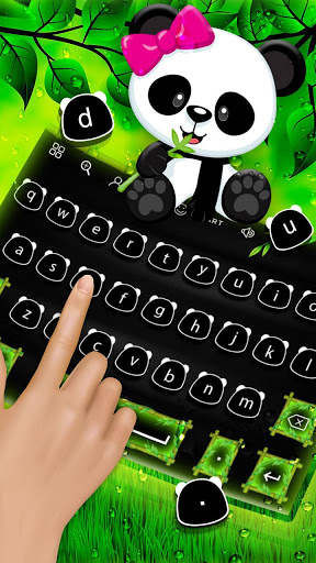Cute Panda - Keyboard Theme स्क्रीनशॉट 2