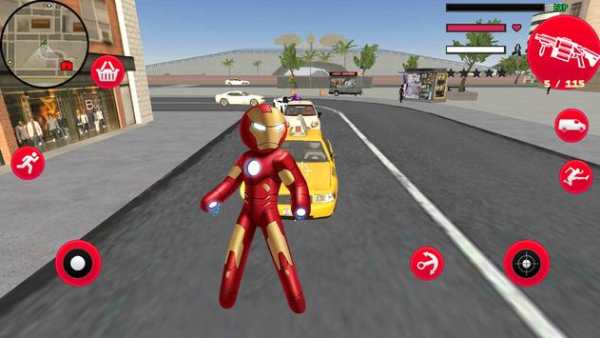 Iron Stickman Rope Hero Fighting Gangstar Crime screenshot 1
