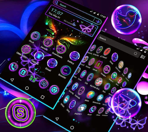 Glow Butterfly Launcher Theme screenshot 6