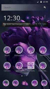 Purple Tulip Flower Theme screenshot 4