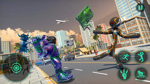 Flying Stickman Rope Hero Game screenshot 3