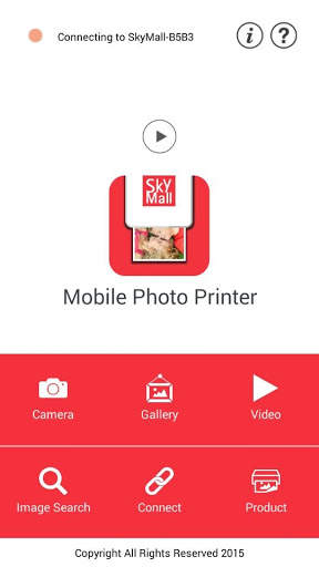 SkyMall Mobile Photo Printer screenshot 1