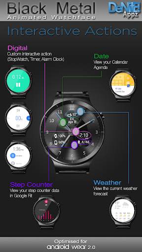 Black Metal HD Watch Face screenshot 4
