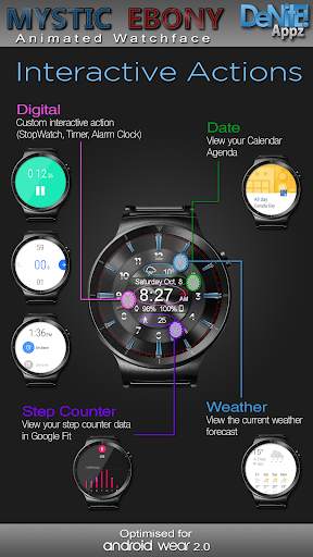 Mystic Ebony HD Watch Face Widget & Live Wallpaper screenshot 3