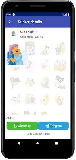 Good Night stickers for WhatsApp and Telegram screenshot 3