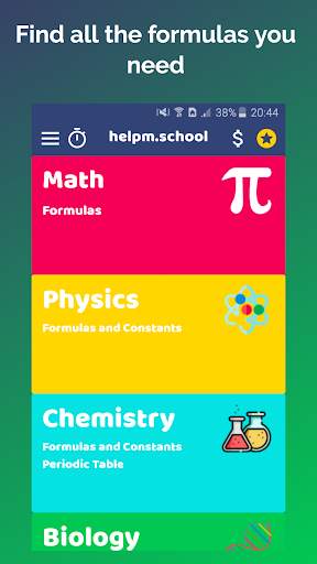 helpMe - Homework Helper and Formulas screenshot 1