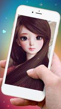 Fluorescent Pink Cute Doll Live wallpaper (FREE) screenshot 2