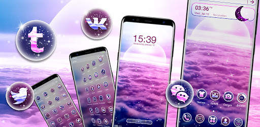 Pink Clouds Sky Launcher Theme screenshot 6