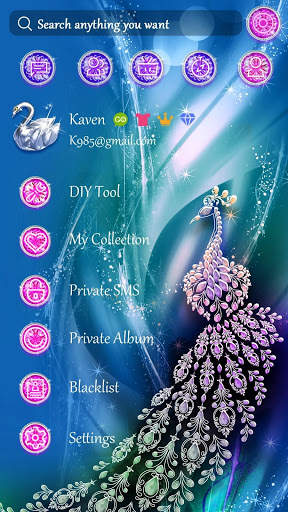 GO SMS PEACOCK GEM THEME screenshot 5