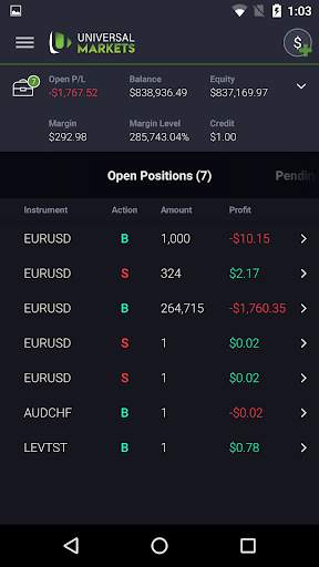 Universal Markets Mobile screenshot 2