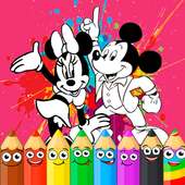 Mickey and Minnie Mouse Coloring Game For Children icon