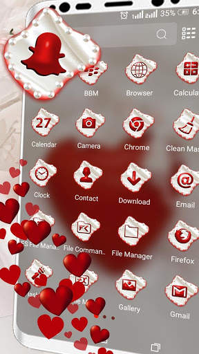 Pearl Heart Launcher Theme screenshot 2