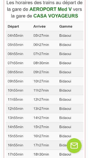 Schedules of Trains Morocco screenshot 2