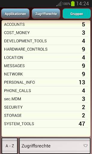 App Zugriffsrechte screenshot 3