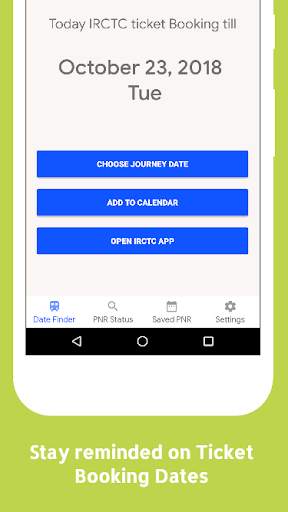 Ticket Date Calculator -PNR Status Indian Railways screenshot 1