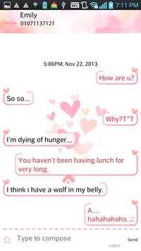 lovelove go sms theme screenshot 3