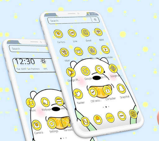 Cartoon Adorable Ice Bear Fruit Theme screenshot 2