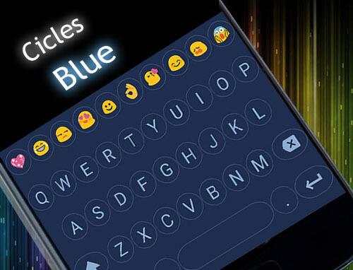 Circle Blue Emoji Keyboard screenshot 4