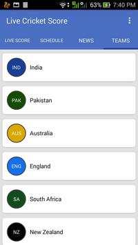 Live Cricket Score screenshot 4