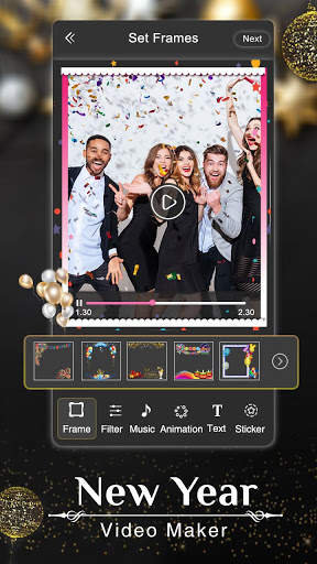 New Year Photo Video Maker screenshot 1